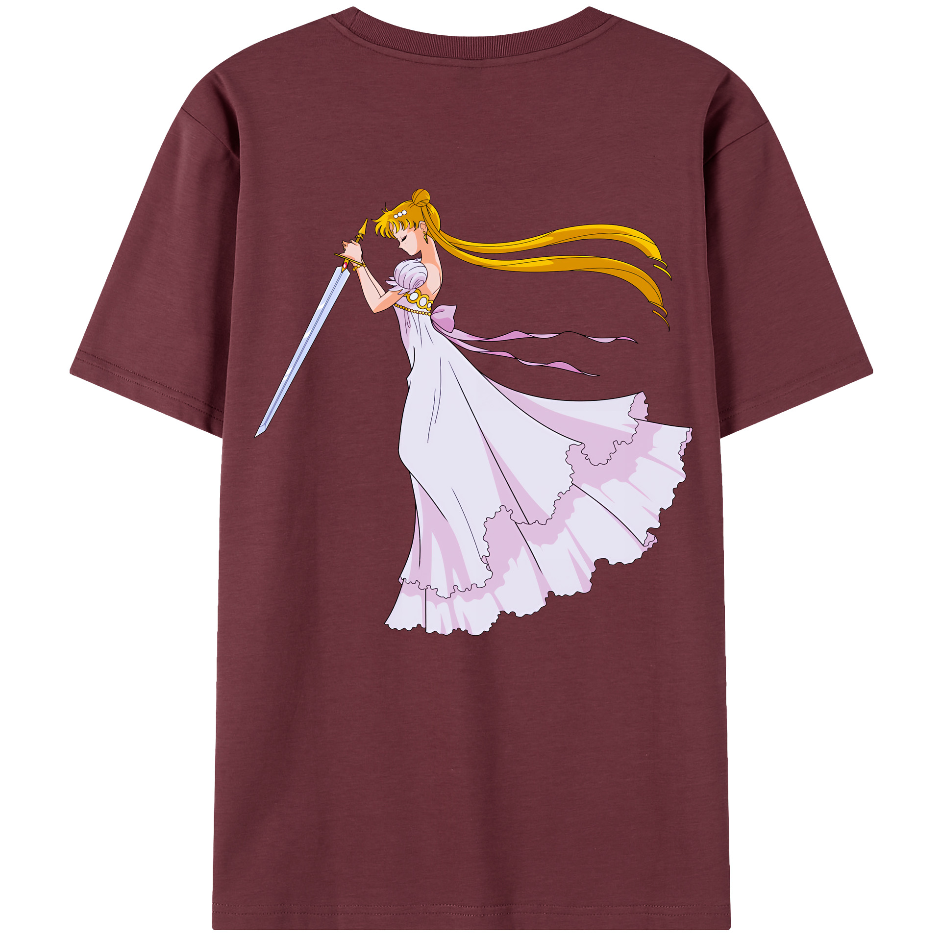（画像用） 美少女戦士セーラームーン 愛野 美奈子 あいの みなこ Sailor Moon Aino Minako 綿100％半袖Tシャツ（背面プリント）